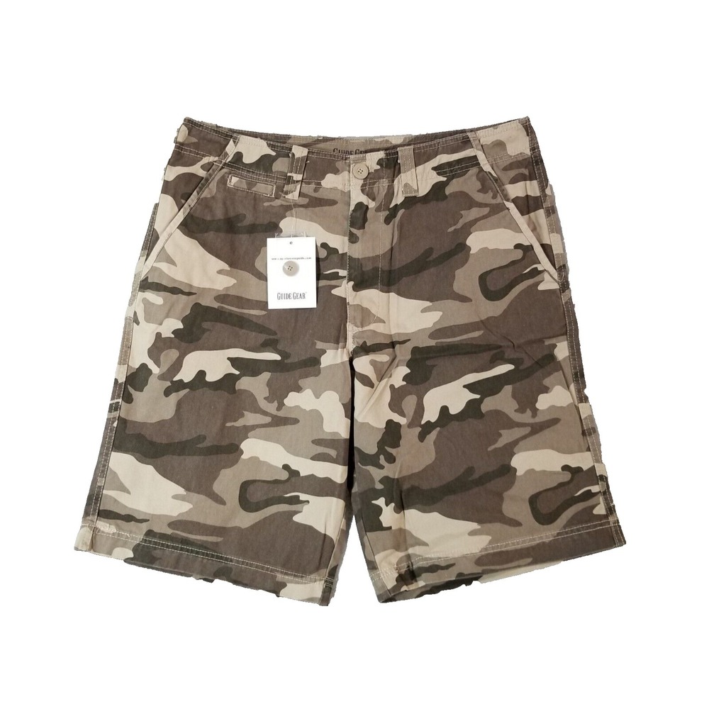 Guide Gear Mens Camo Shorts 36x11 Brown Camouflage Cotton Outdoor New